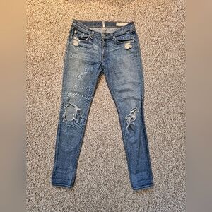 Rag & Bone Intermix Skinny Destroyed Jeans 27